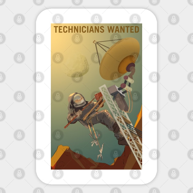 Technicians Wanted Terraform Mars Sticker by PosterpartyCo